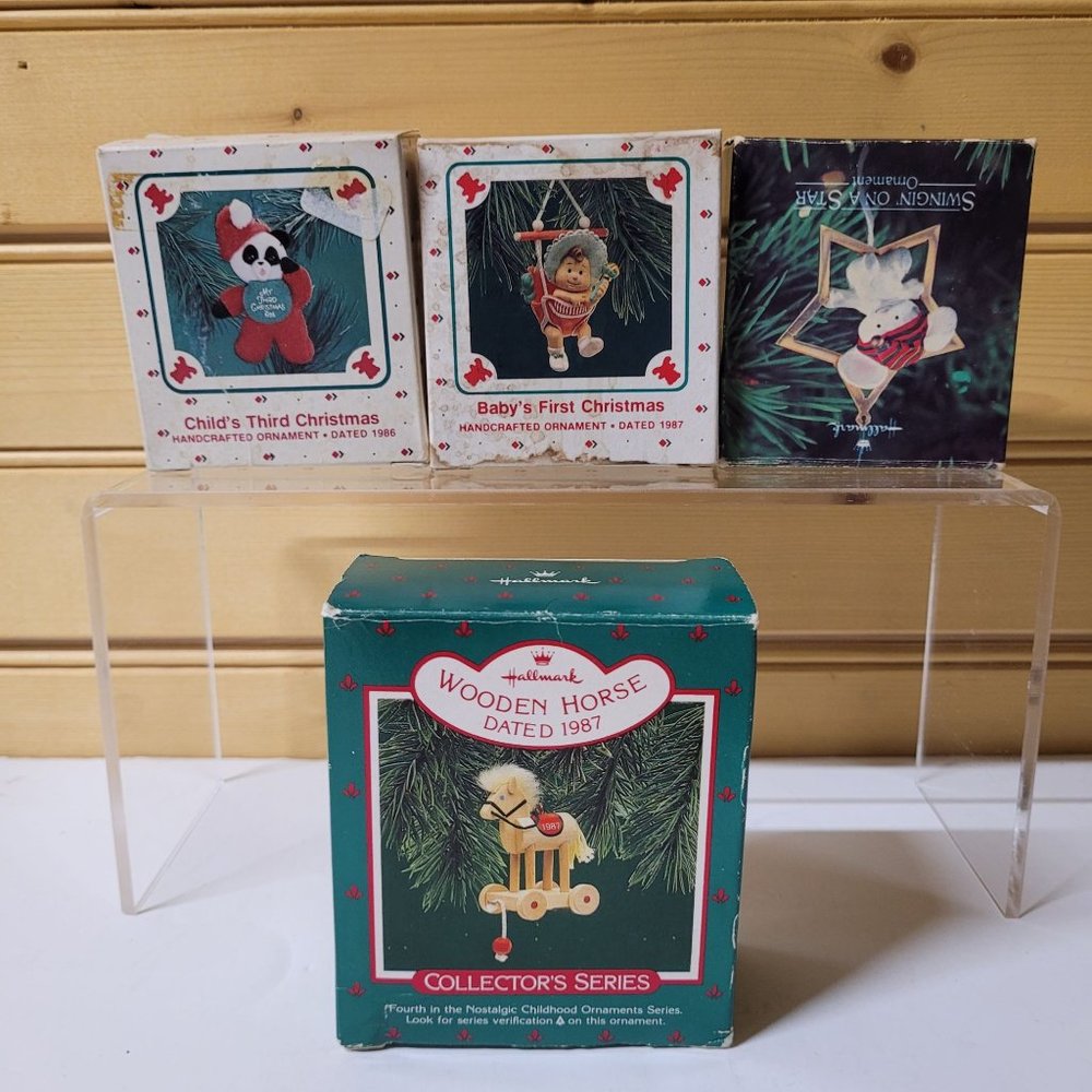 Keepsake Ornament 4 Hallmark Collector Series Horse Star First Third Christmas